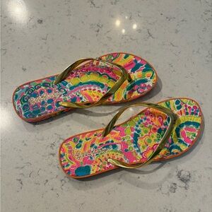 Lilly Pulitzer Multicolor Patterned Flip Flops